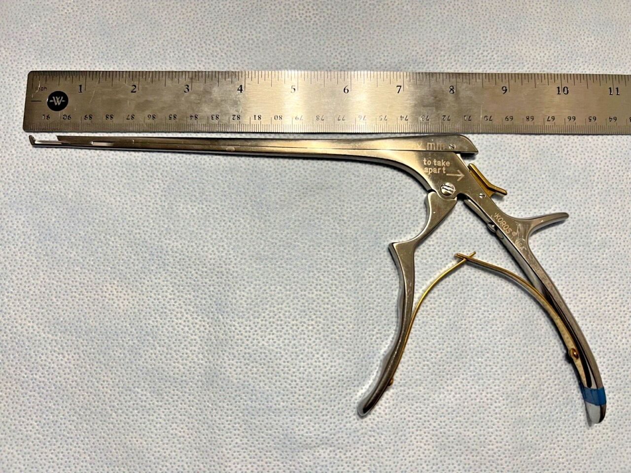 KOROS USA 7382-42 Kerrison Rongeur 2mm X 40deg UpBite X 7-1/2" Neurology Spinal — photo 8