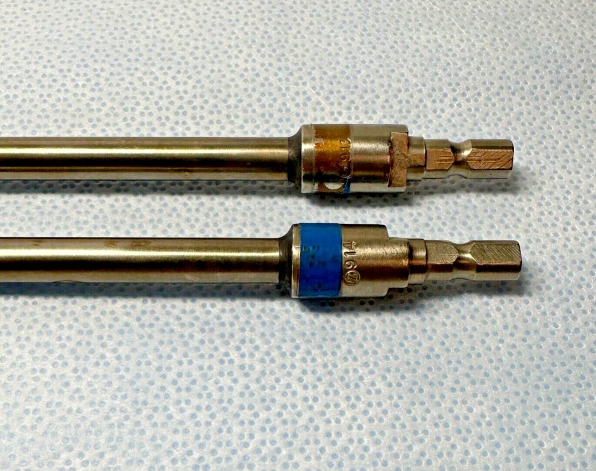 ZIMMER 914 & 913 Spiral Trochanteric Reamer & Spiral Cortical Reamer Set of 2 — photo 2