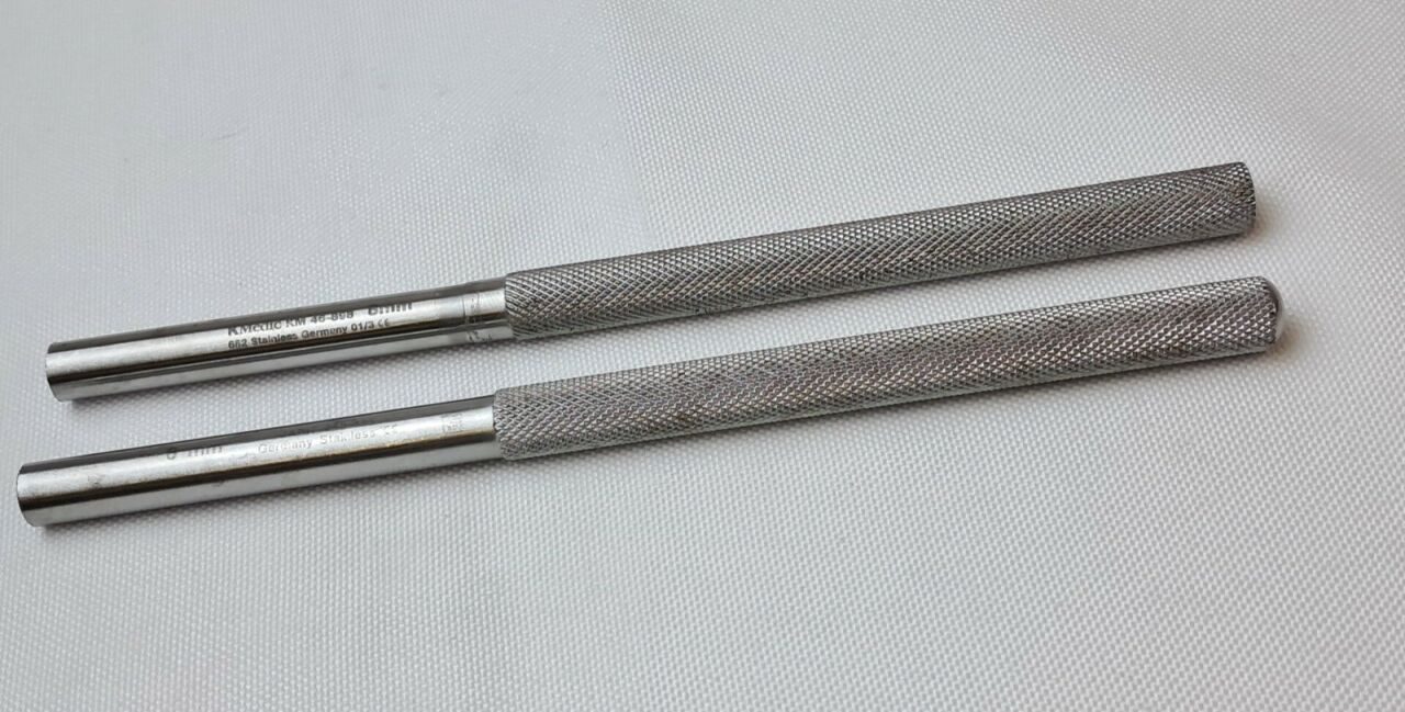 KMEDIC KM 46-898 & Jarit 250-435 8mm Orthopedic Bone Tamps Pair