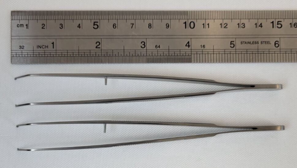 KARL STORZ 745716 Set of 2 Tissue Forceps, Angled, 1x2 Teeth, 15 cm — photo 6