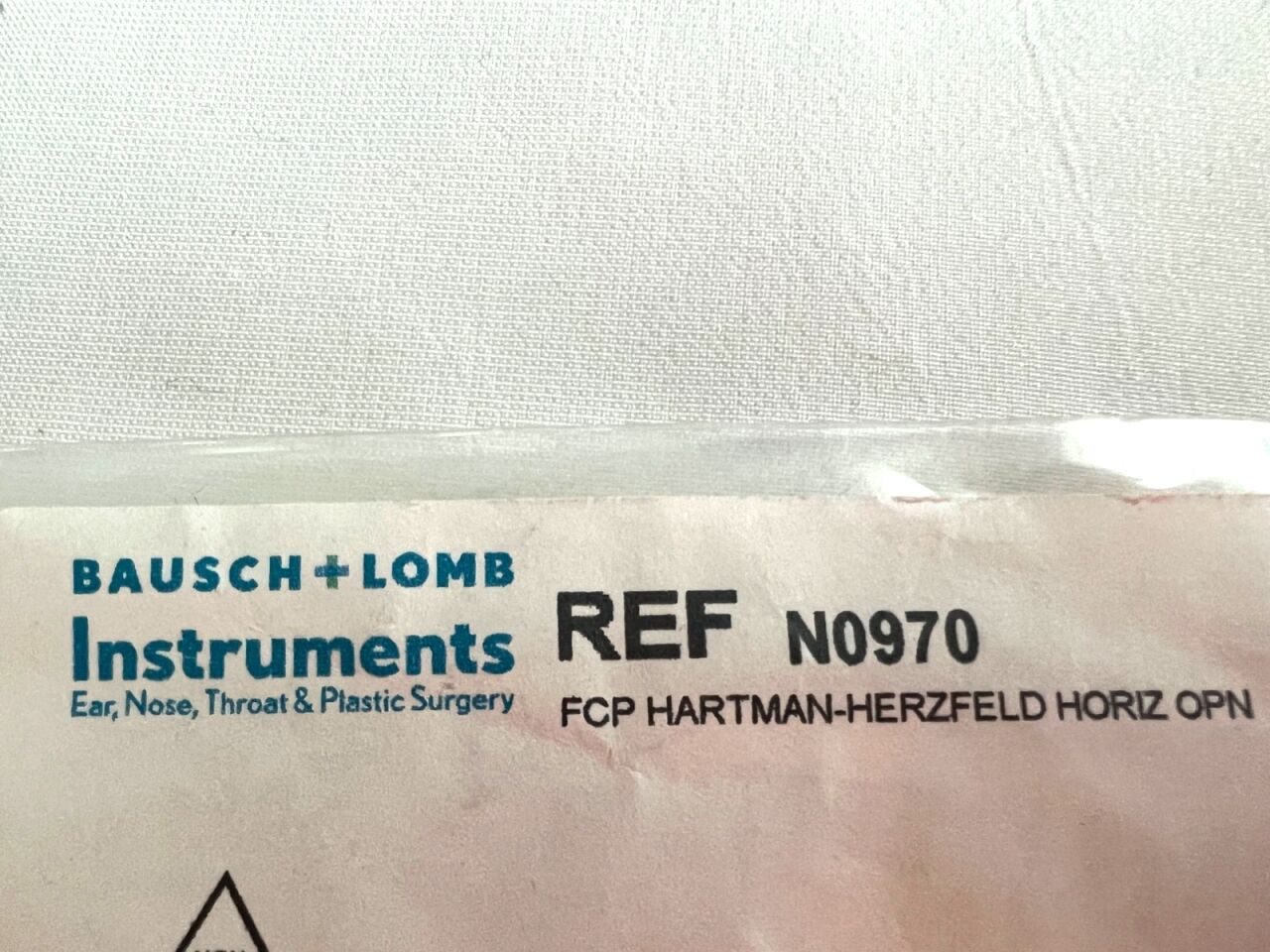 BAUSCH & LOMB/STORZ N0970 Herzfeld Ear Forceps 45deg X 2mm Upbite — photo 2