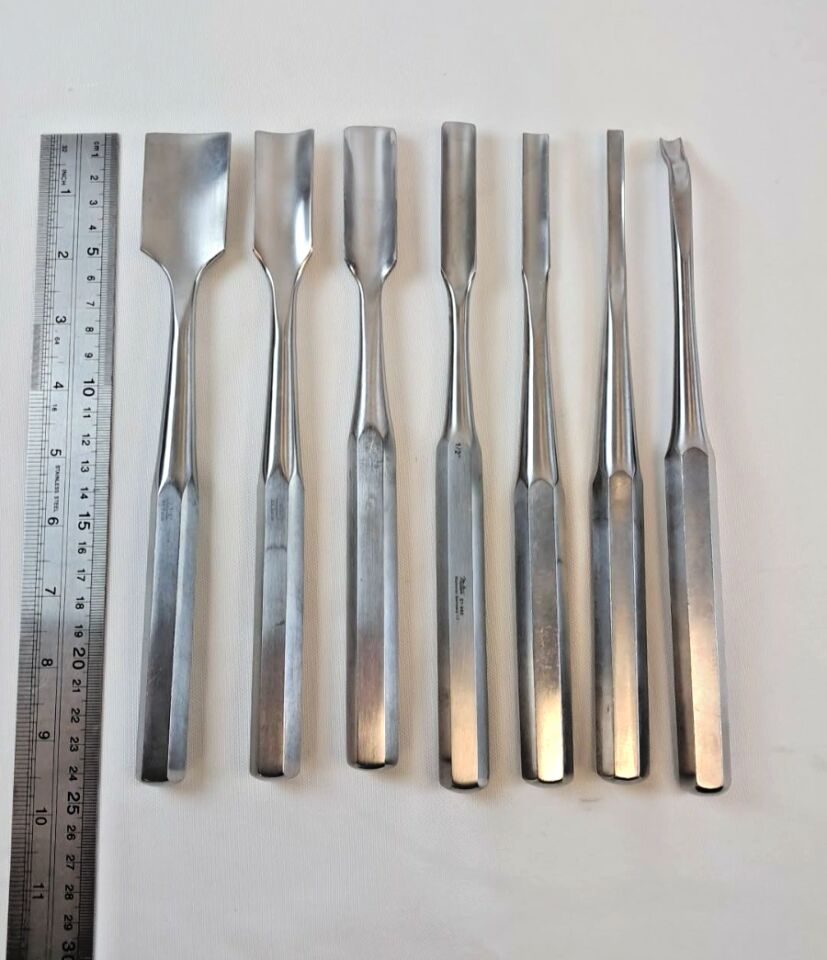 SMITH & NEPHEW 7pc Miltex Hibbs Bone Gouge Set Straight w/ Offset Gouge — photo 5