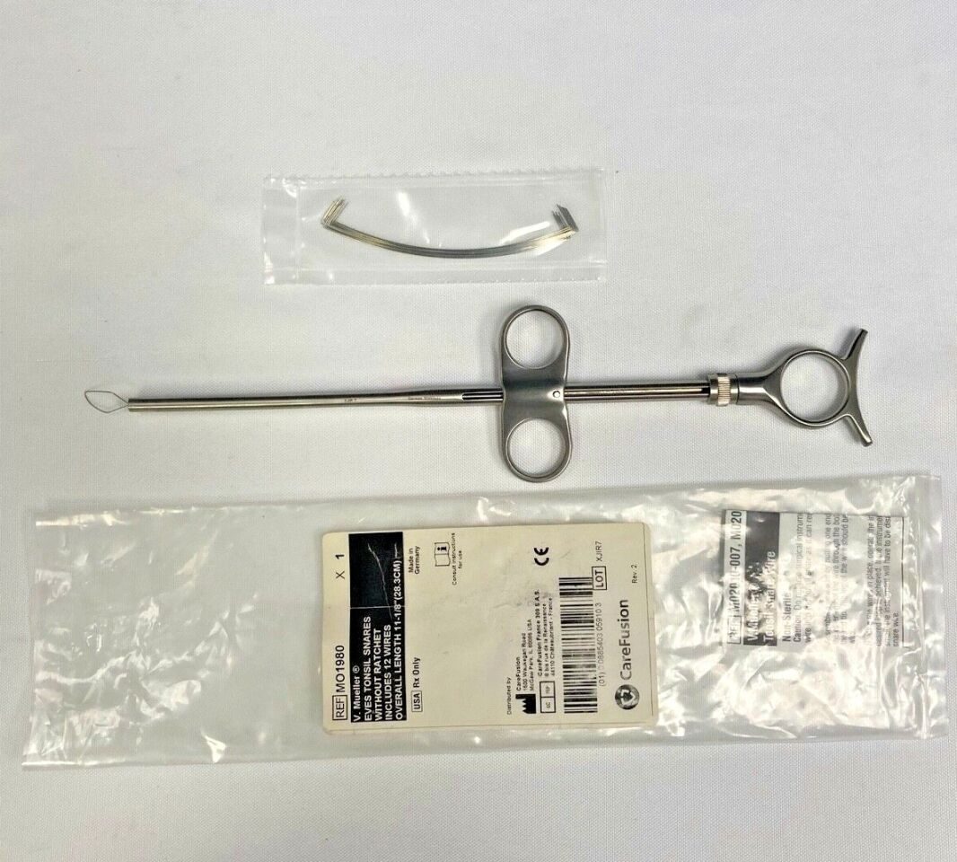 V. MUELLER MO1980 Eves Tonsil Snare w/o Ratchet with 12 Wires 11"