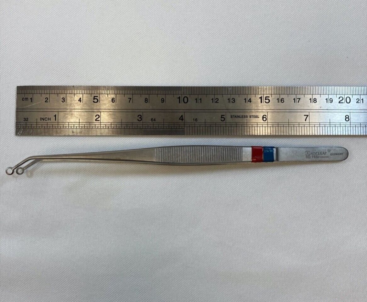 AESCULAP BD765 Hunt Tumor Forceps Angled 5mm Serrated Ring Jaws 200mm Length — photo 8