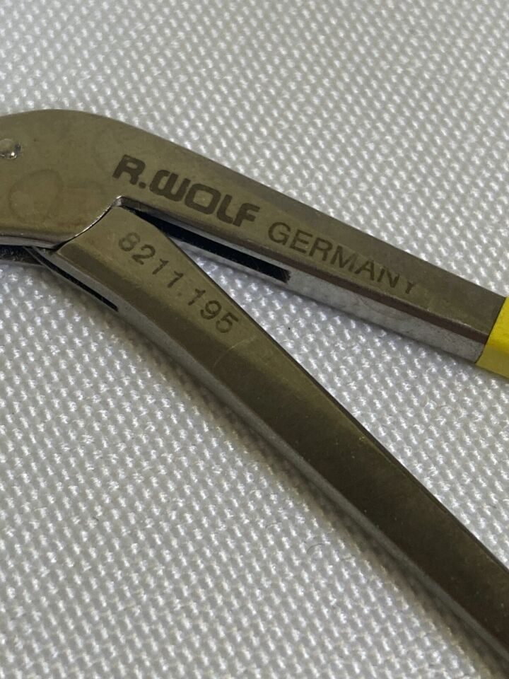 R. WOLF 8211.195 Double Spoon Forceps 100deg Upward Curve Small Horizontal Jaw — photo 2