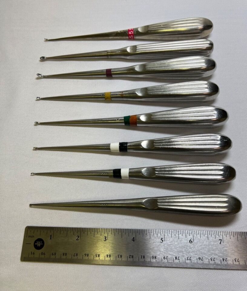 CODMAN  Set of 8 Bone Cup Curettes Spinal — photo 5