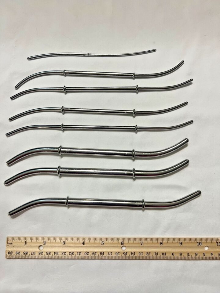 INTEGRA MILTEX Curved Double-Ended 10-1/2" Set of 8 Hank Uterine Dilators — photo 3