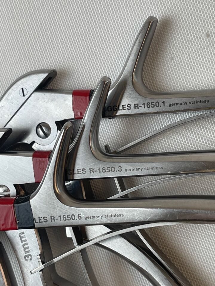 RUGGLES R-1650.1 Set of 3 1mm/3mm/6mm x 40deg Down x 7" Kerrison Rongeurs — photo 4