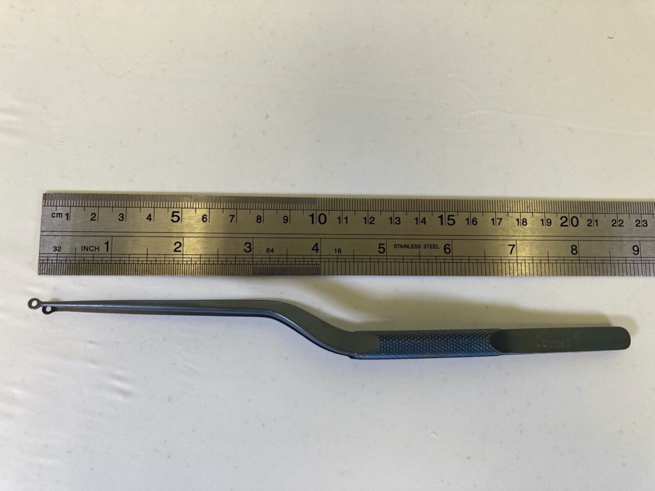 CODMAN 80-1736 Titanium Rhoton Bayonet Tumor Forceps 4mm Ring x 9" — photo 10