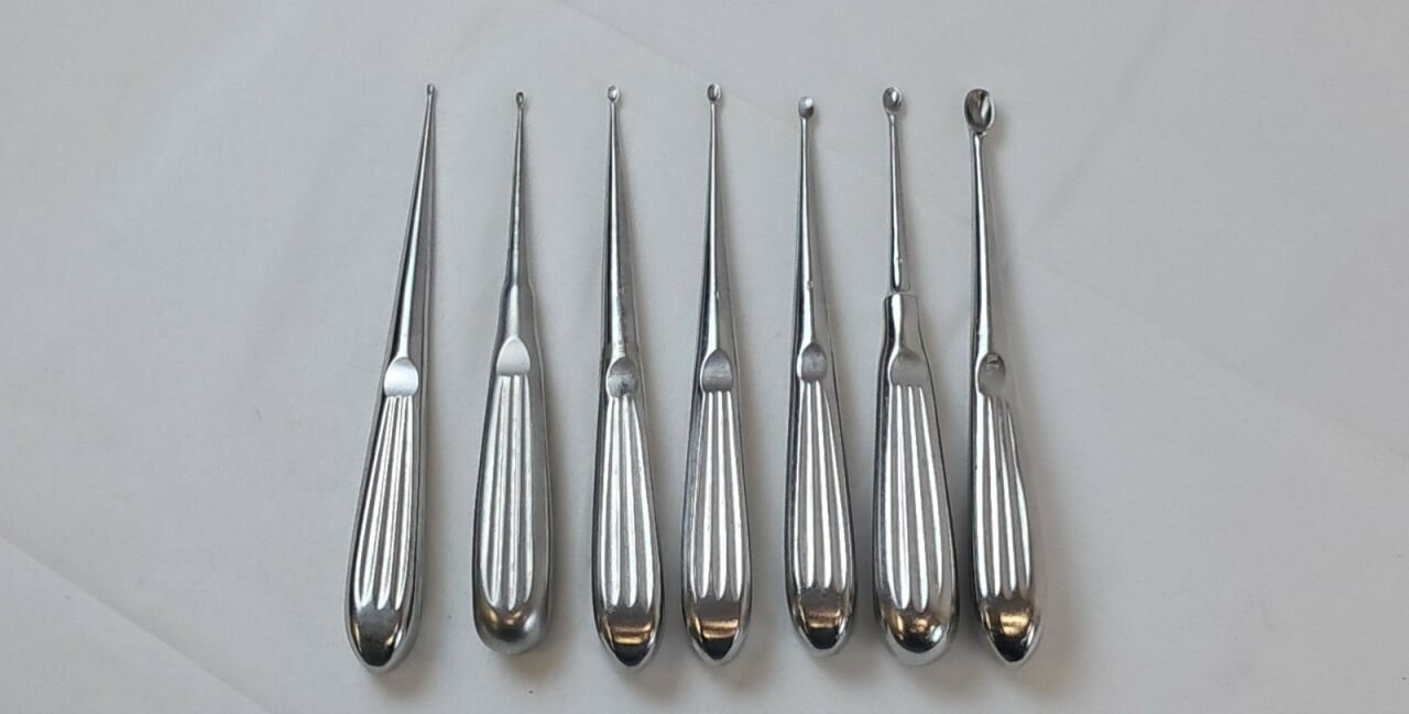 INTEGRA  7pc Bruns Straight Oval Cup Bone Curette Set — photo 1