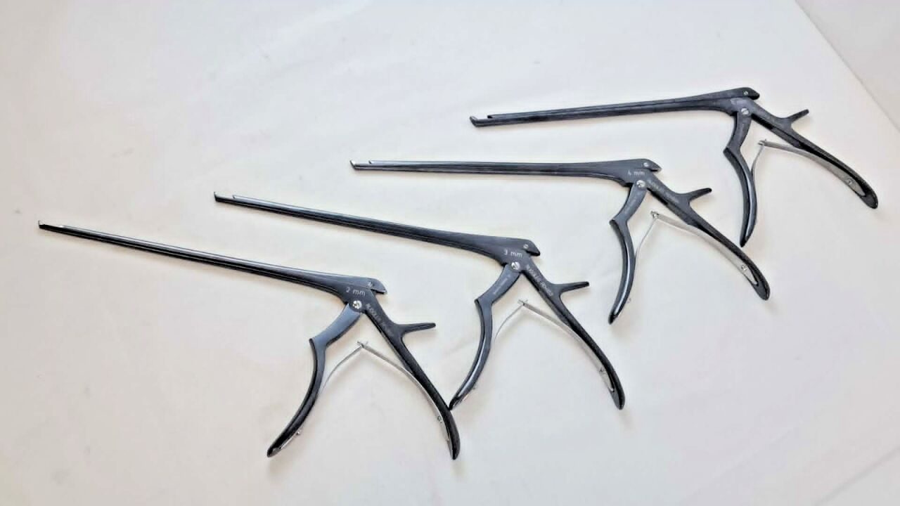 RUGGLES 8" 40deg Upward Bite Angle With Case Set of 4 Kerrison Rongeurs — photo 3