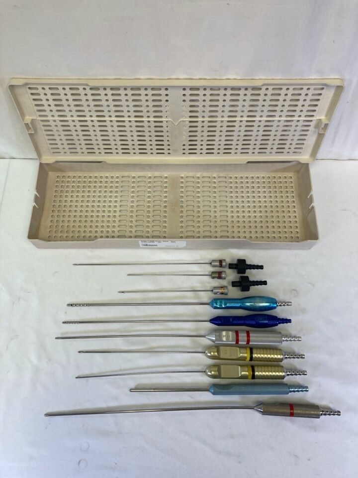 VARIOUS  Liposuction Cannulas w/ Sterilization Case & Adapters — photo 1