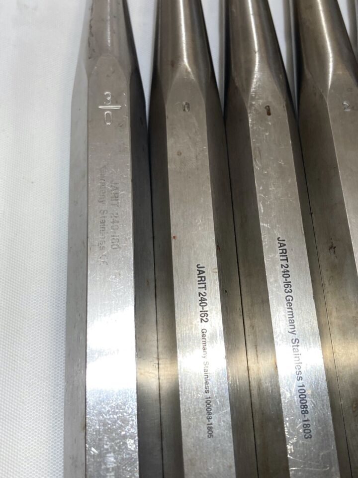 JARIT 9" Solid Hex Handle Set of 6 Straight Brun Bone Curettes — photo 2
