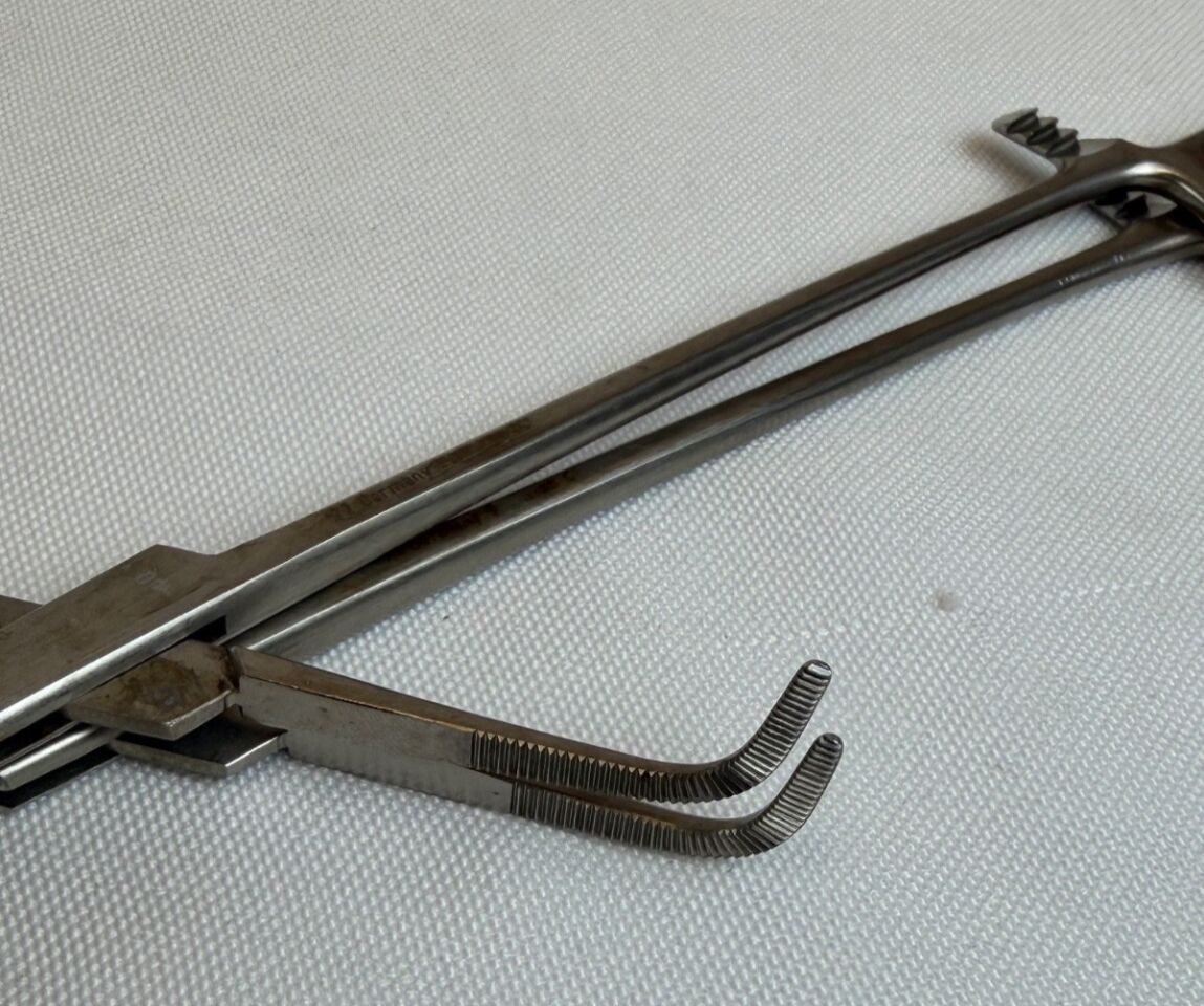 JARIT INTEGRA 305-295 Kantrowitz Thoracic Forceps 90deg Angle 7.75" Pair of Kantrowitz Thoracic Forceps CVOR — photo 4