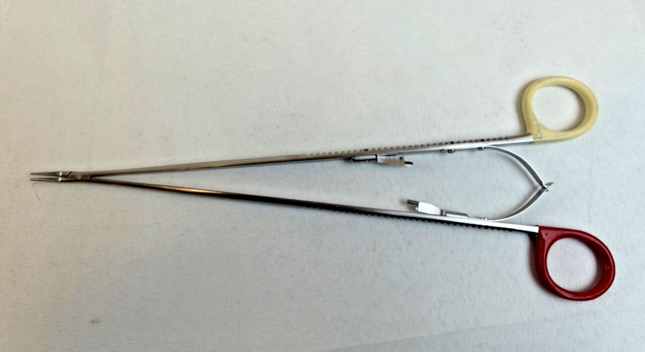 SCANLAN 6006-152 Diamond Dust Jacobson Micro Needle Holder 9" Ring Handle 5-0