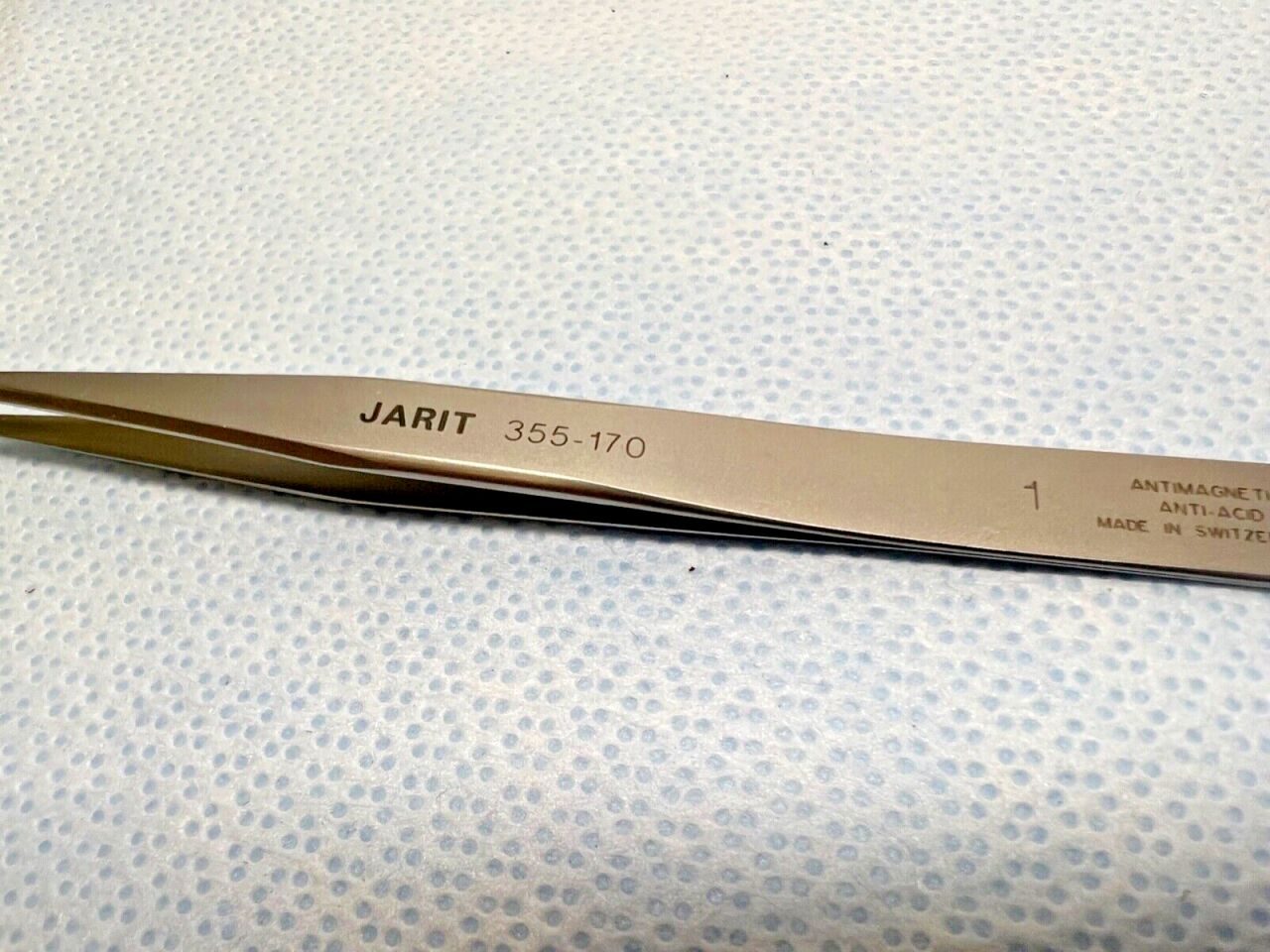 JARIT 355-170 Fine Straight Jeweler Forceps 4-5/8" Style No. 1 — photo 4
