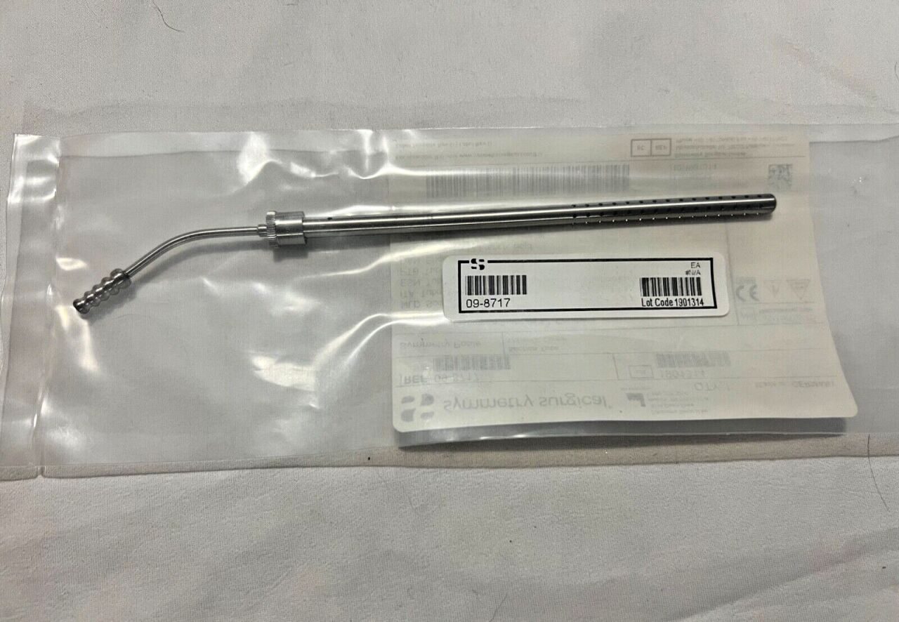 SYMMETRY SURGICAL 09-8717 Poole Curved Suction Tube 17 French 8" Length