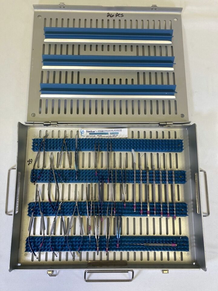 STORZ Various 24 Piece Rhein Ophthalmic Instrument Set w Cas