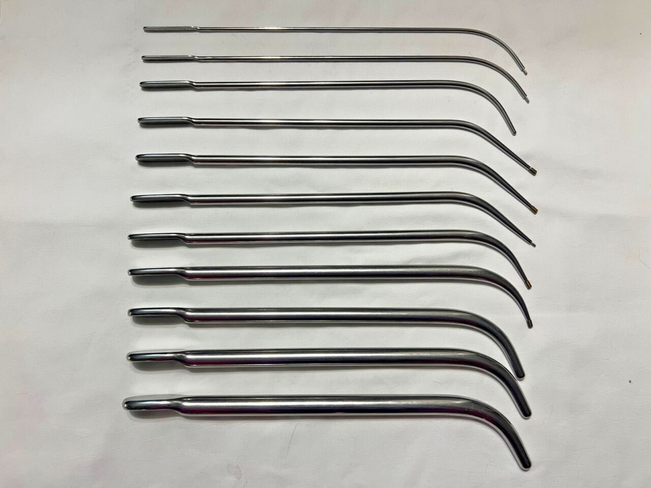 V. MUELLER Curved 10-5/8" L Set Of 11 Van Buren & Lefort Urethral Sound Dilators — photo 1