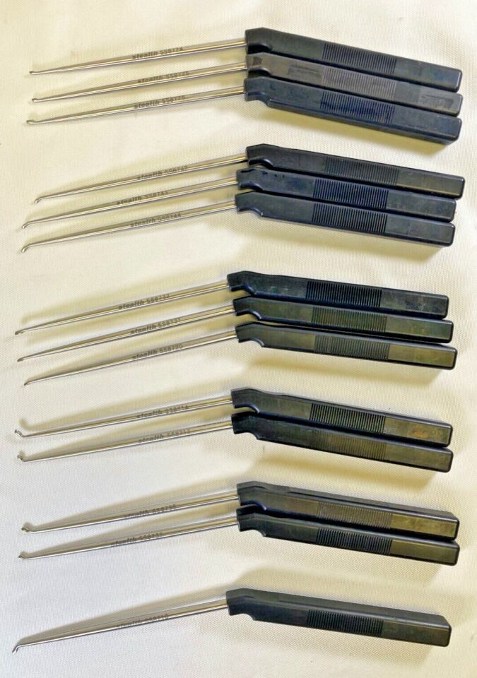 STEALTH SURGICAL Various Cervical Axial Curettes w/ Sterilization Case — photo 2