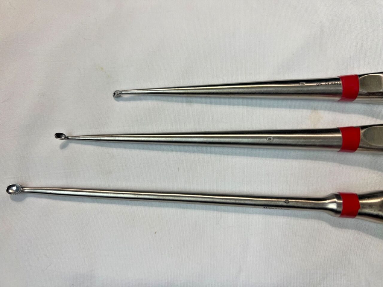 MILLENNIUM  Set of 8 Spinal Curettes Sizes 0,00,000 Angled & Straight — photo 3
