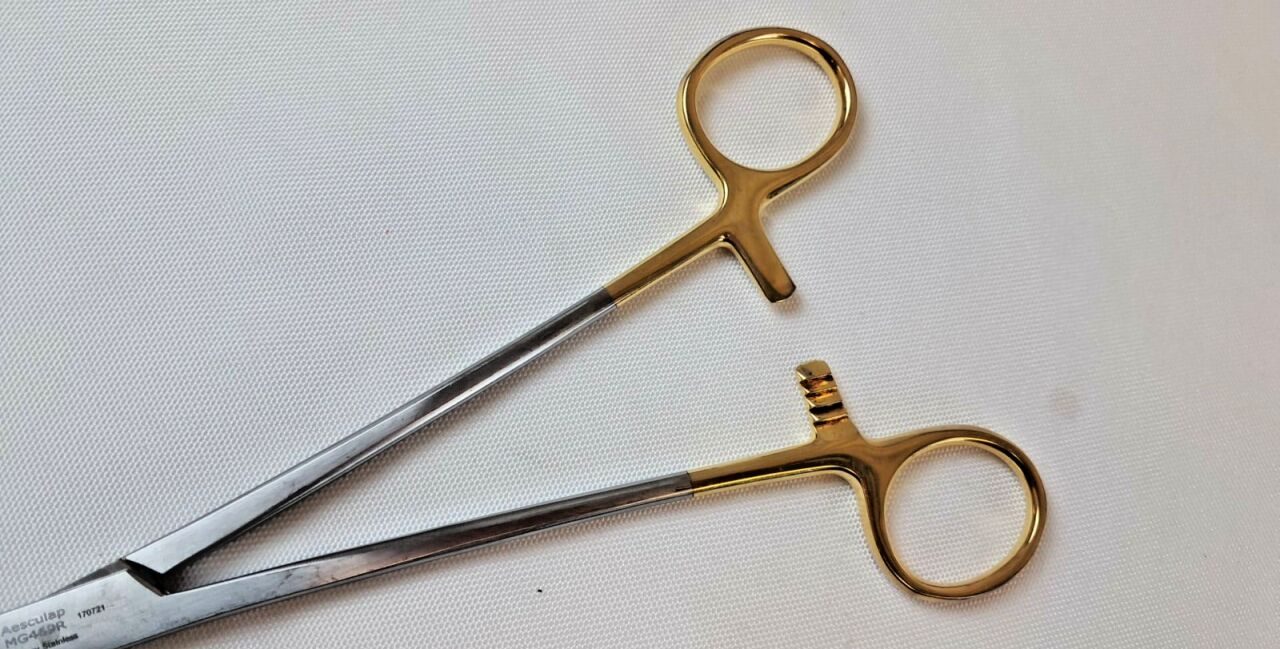 AESCULAP MG469R Bierer Ovum Forceps w/ Ratchet 19mm Jaws 280mm Length — photo 4