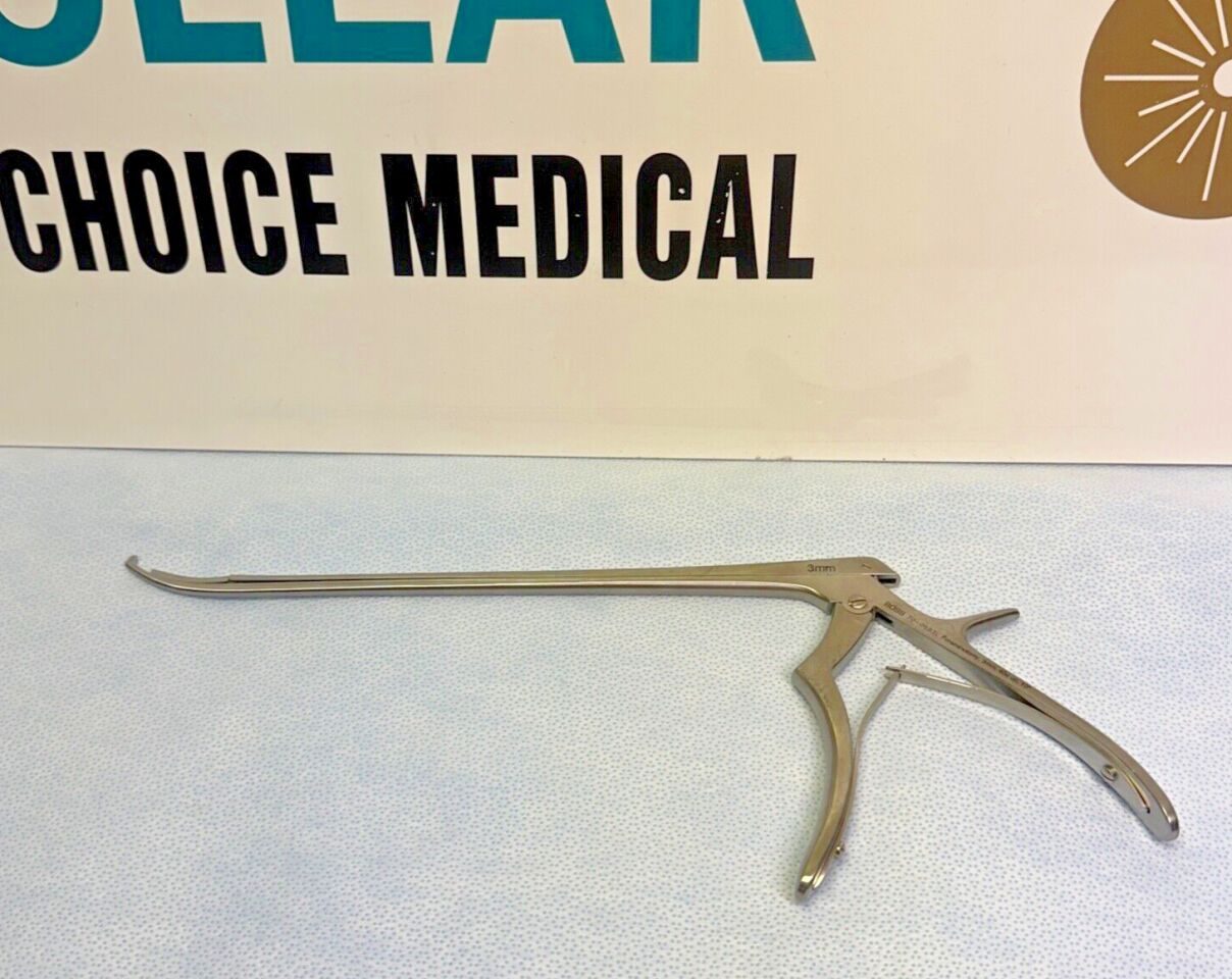 BOSS 70-0683L Foraminotomy Rongeur 3mm x 9mm Bite 40deg Up-Angled 12" Length