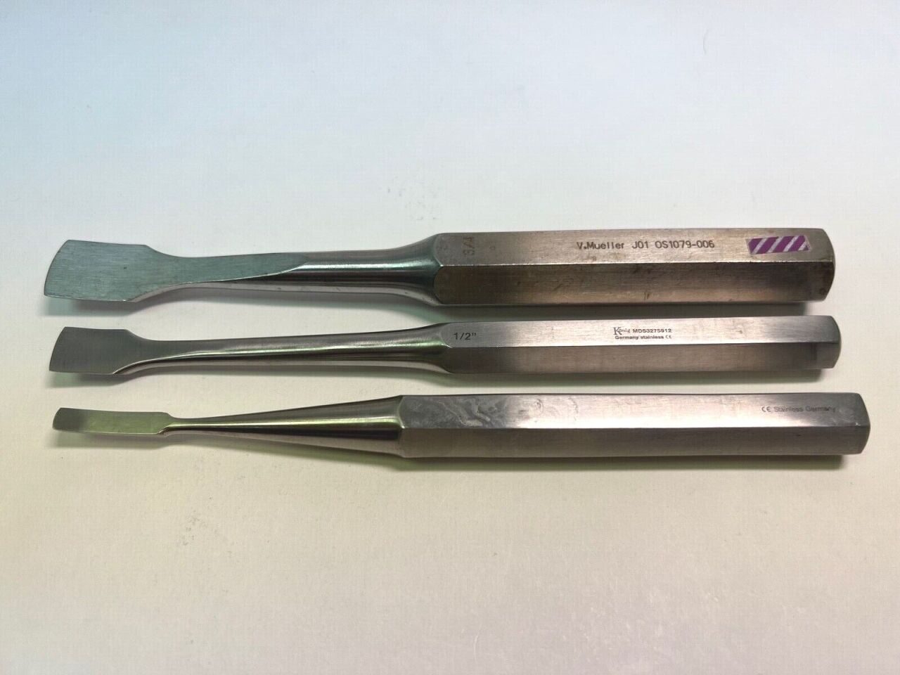V. MUELLER OS1079-006 MDS3275912 Lot Of 3 Orthopedic Periosteal Elevators — photo 1