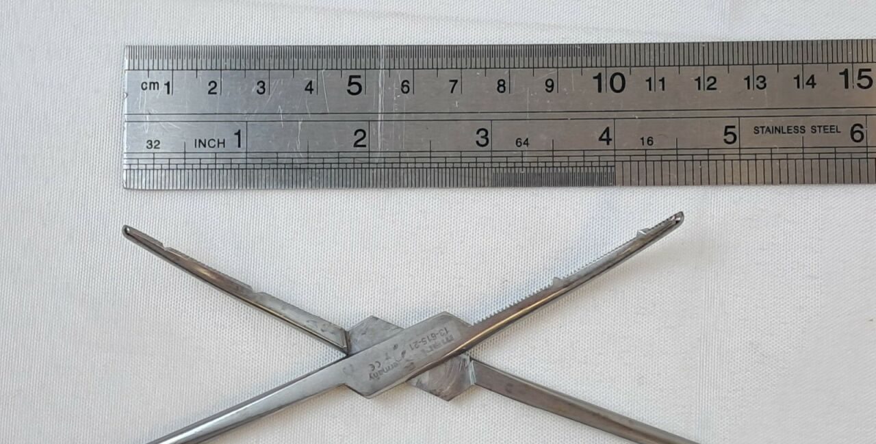 KLS MARTIN 1361521 Lot of 2 Heaney Hysterectomy Forceps / Clamp 8-1/2in. — photo 6