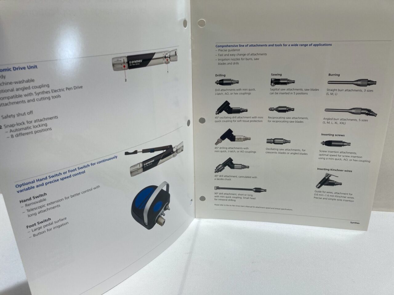 SYNTHES Air Pen Drive System Brochure Manual — photo 2