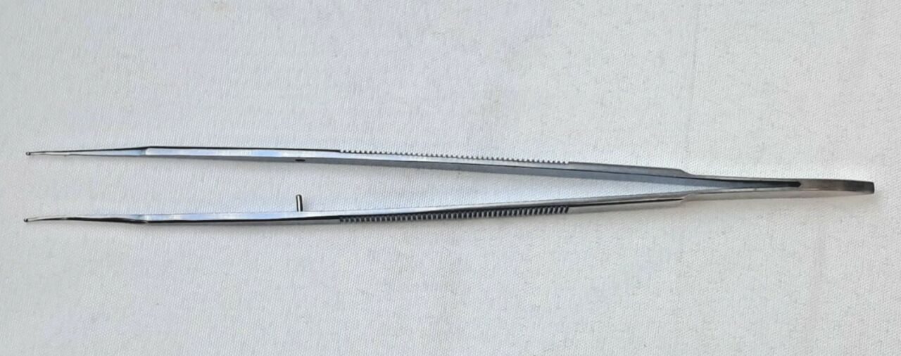SCANLAN 3003-752 Gerald Forceps 8" Flat Handle 1mm Diamond Dust Ring Tips — photo 2