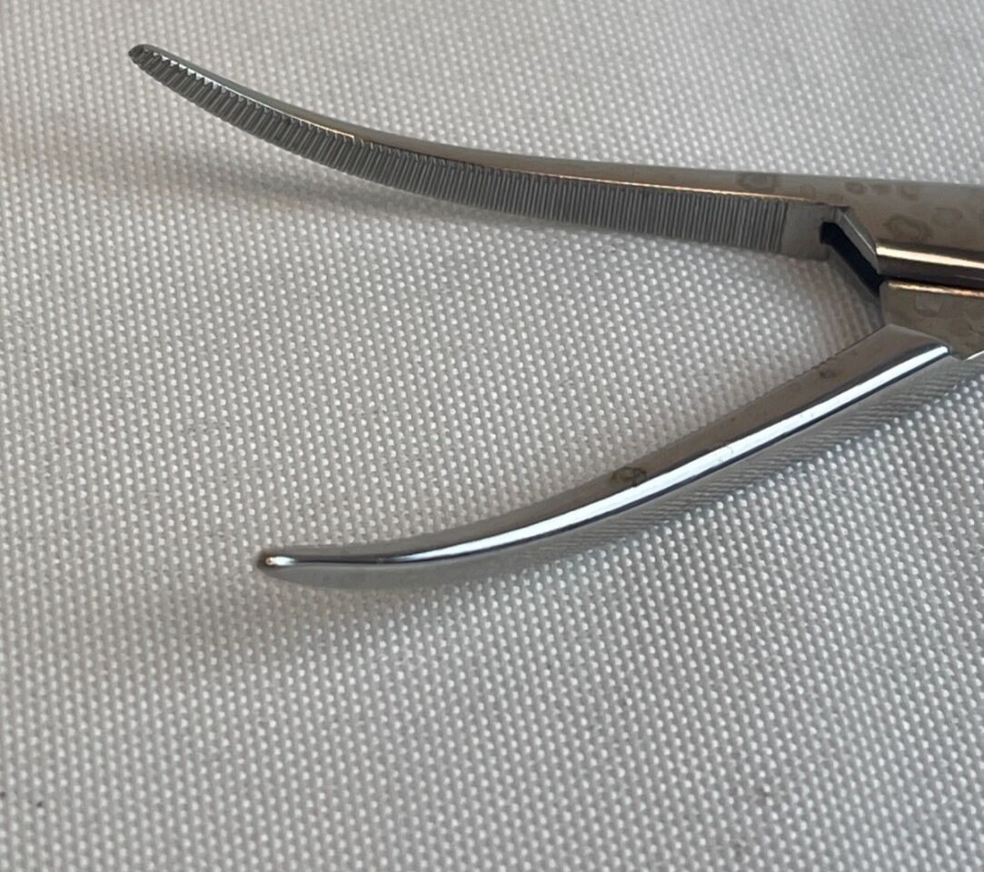 PILLING 477110 Lot of 5 Coller Hemostatic Forcep Curved 38mm x 1.8mm Tip L: 6.5" — photo 3