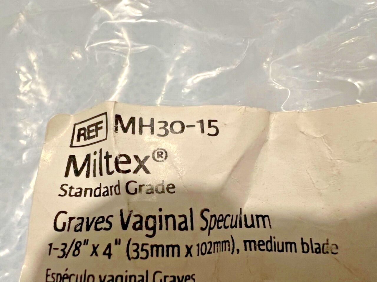 INTEGRA MILTEX MH30-15 Graves Vaginal Speculum — photo 2