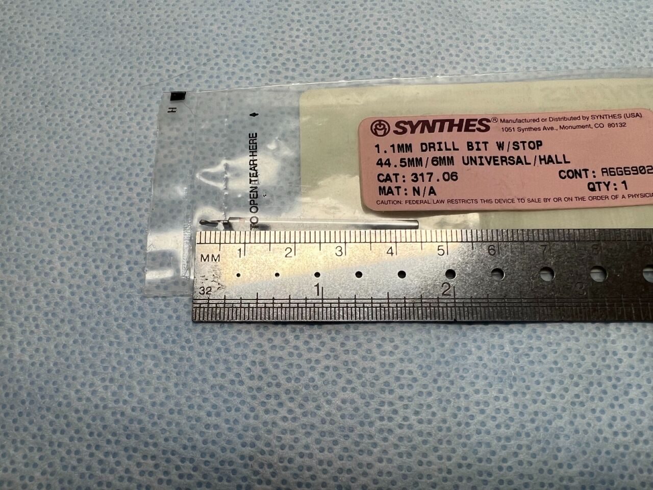 SYNTHES 317.06 1.1mm Drill Bit — photo 1