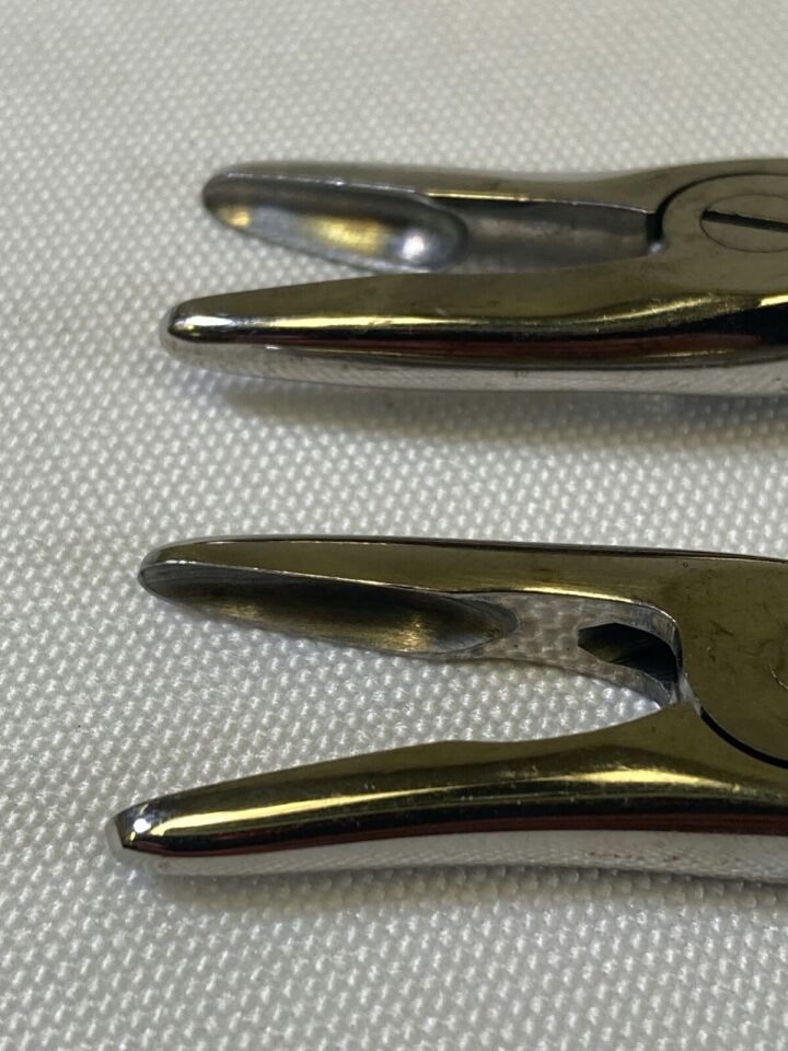 STILLE  Pair of Curved 3mm & 4mm Leksell Bone Rongeurs Double Action — photo 6