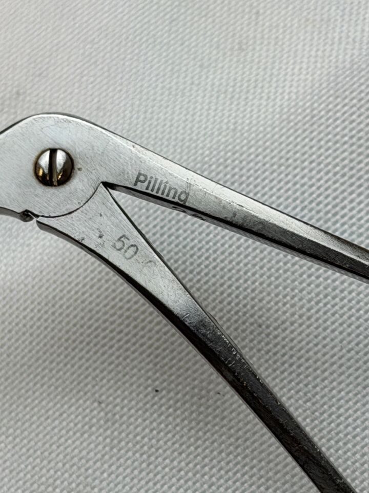 PILLING 50-6816 Right Angle Curved Blade 9" Feder Ossoff Micro Laryngeal Scissor — photo 3