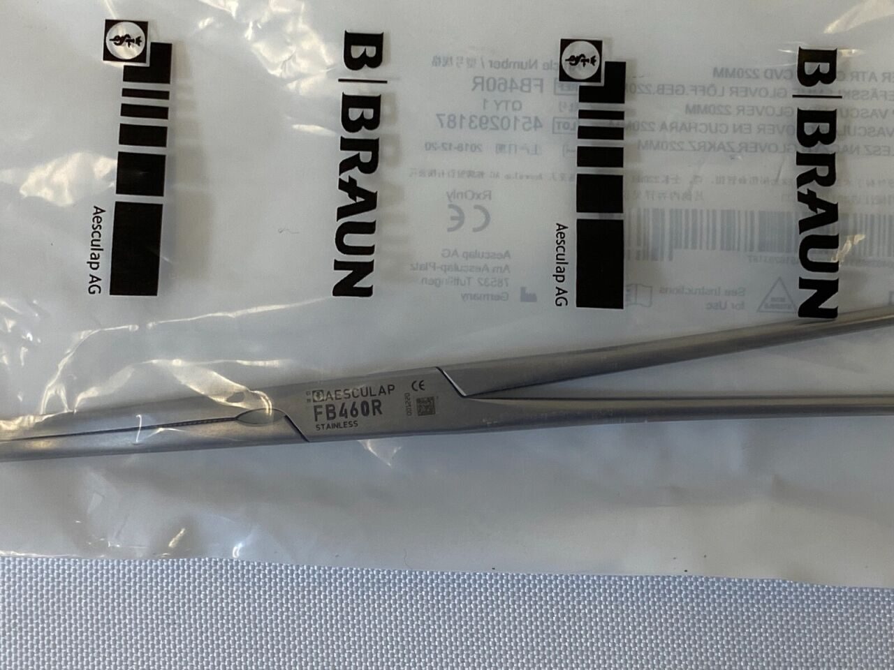 AESCULAP FB460R Glover Clamp 220mm — photo 2