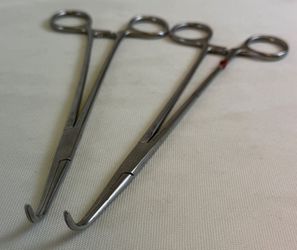 MILTEX 7-258 Gemini Mixter Hemostat Forceps Delicate Full Curve Jaws 9" Pair of — photo 7