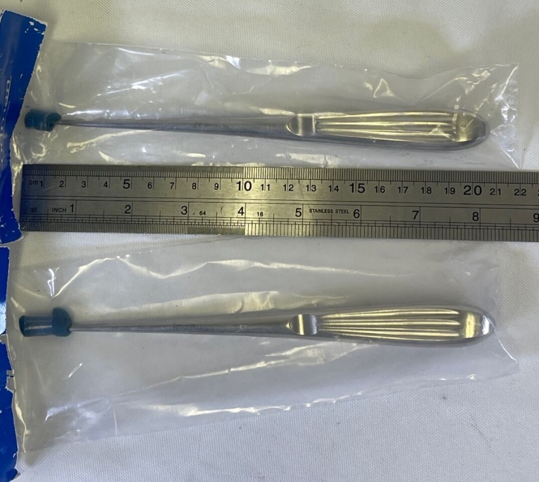 CODMAN 23-1043 & 23-1053 Pair of Straight & Angled Spine Curettes Size 0 x 8" — photo 5