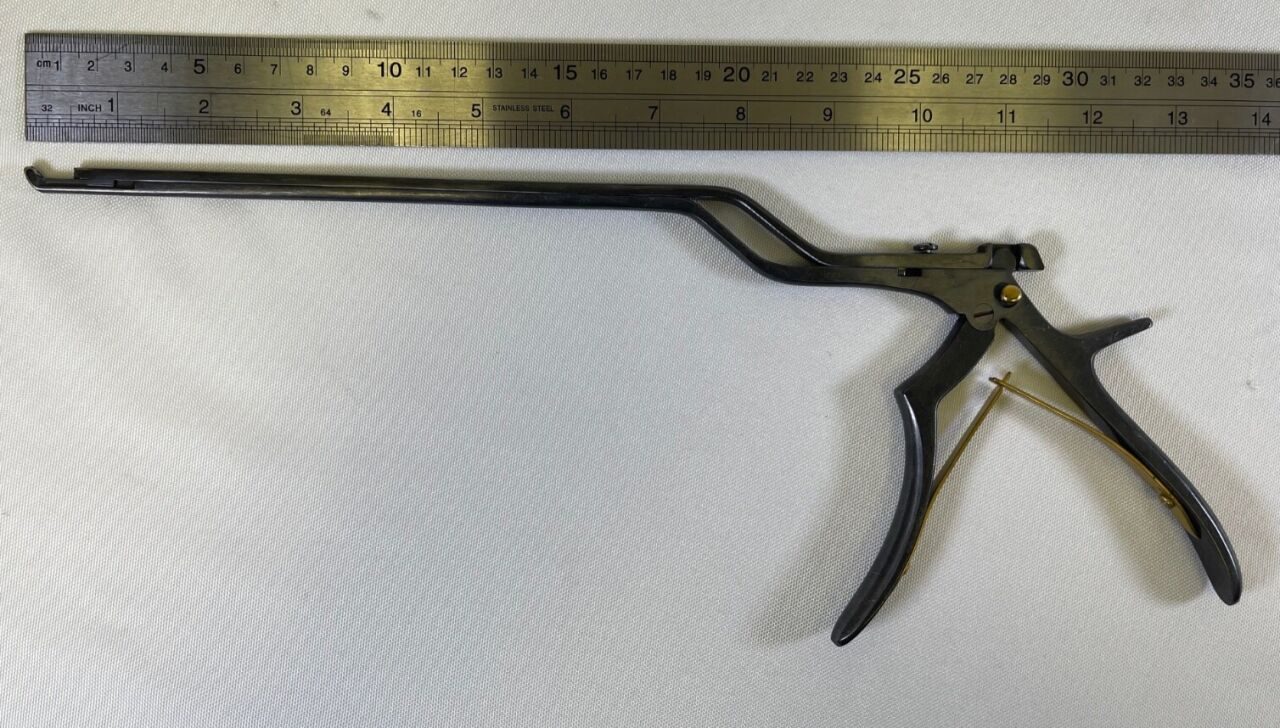 Blackened Bayonet Detachable 4mm x 40deg Up x 11" Kerrison Rongeur Neuro Spine — photo 9