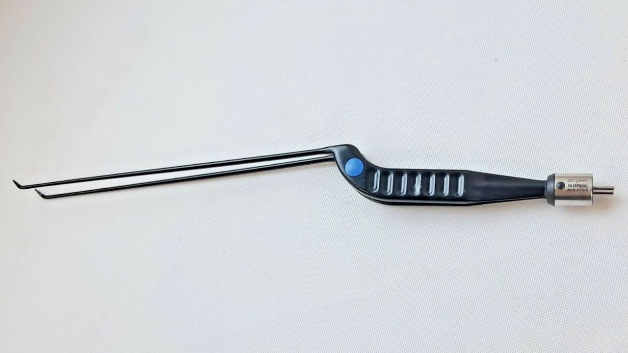 STRYKER 6750-250-507 SILVERGlide Non-Stick Bipolar Forceps 45deg UP 0.7mm w/ Case — photo 8