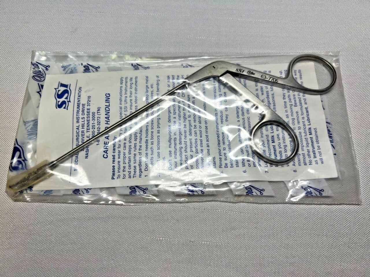 SSI ULTRA 63-7706 Surgical Nasal Scissors Left 11mm Blades 8-3/4" Length — photo 1