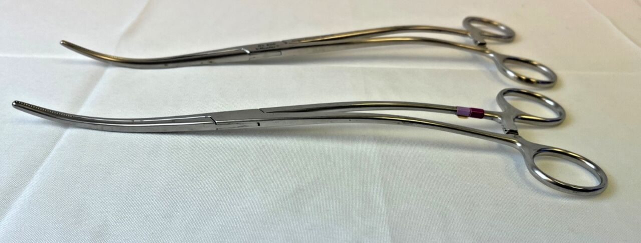 V. MUELLER GL600 Bozeman Uterine Dressing Forceps 10" Double Curve OBGYN — photo 5