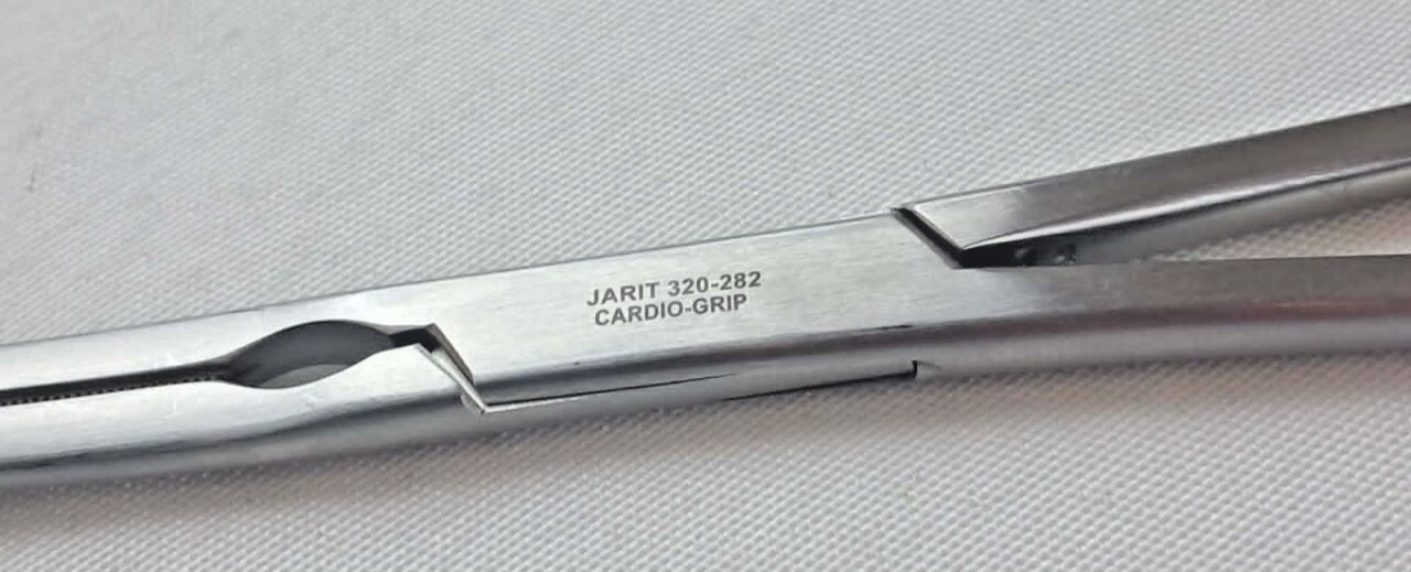 JARIT 320-282 Lot of 2 DeBakey Aortic Curved Forceps 1 x 2 Teeth 10-1/2" — photo 5