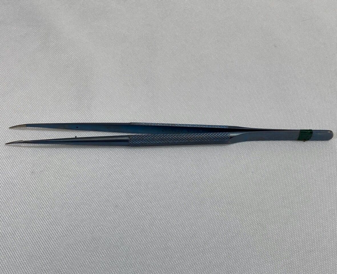 CODMAN 80-1807 Titanium Curved Fine Tip L: 7" Micro Tying Forceps