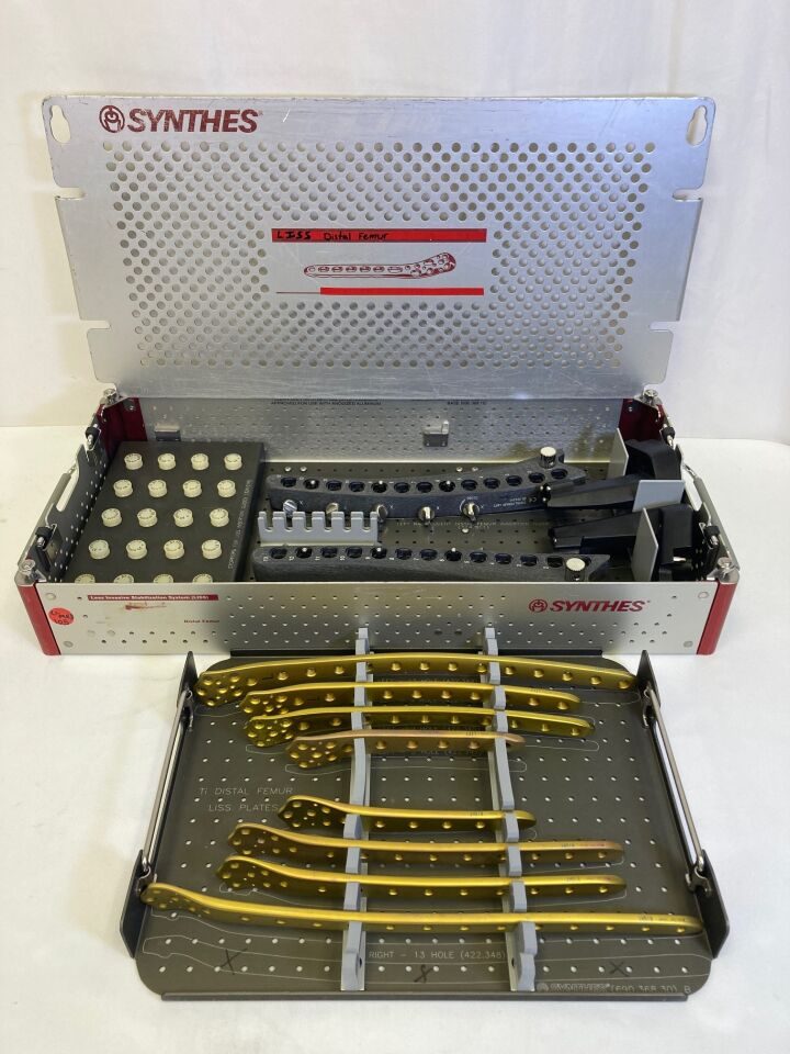 SYNTHES 145.473 Ti LISS Distal Femur Plate & Insertion Guide Set — photo 1