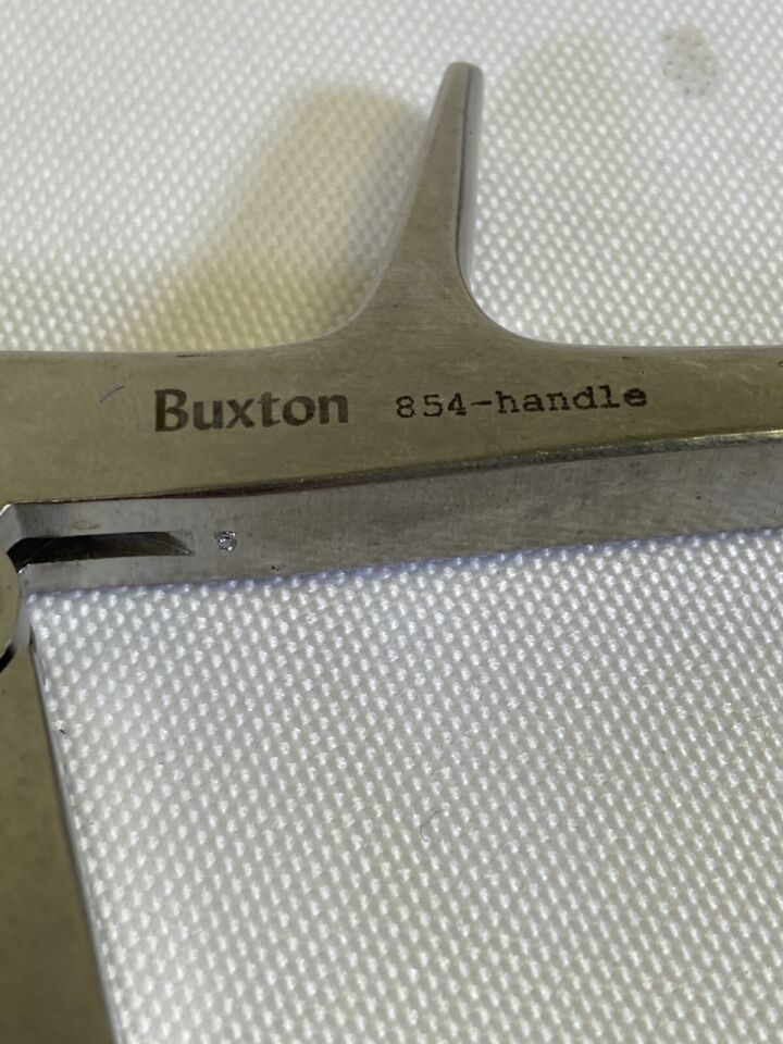 BUXTON 854 Handle w/ 5412 1mm Shaft 9" x 40deg Up Kerrison Rongeur w/ Ejector — photo 3
