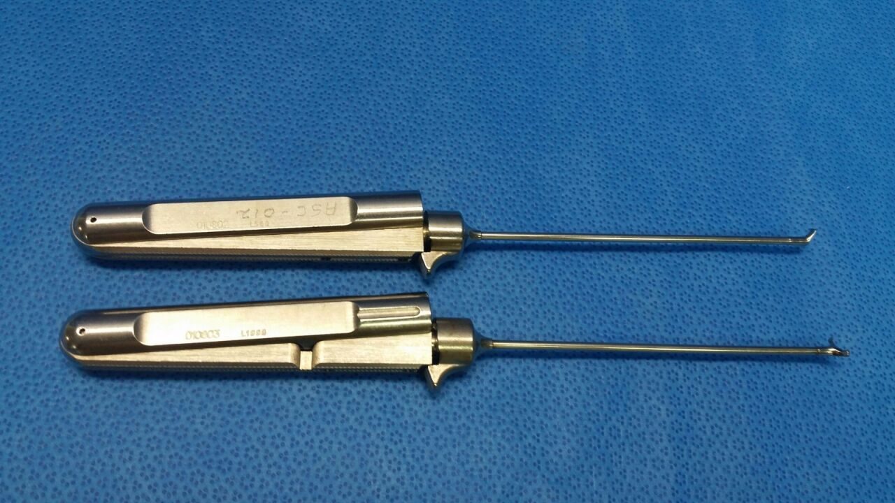 ACUFEX 010802 & 010803 Cigar Handle Rotary Scissors Hooked 60deg Right and Left — photo 6