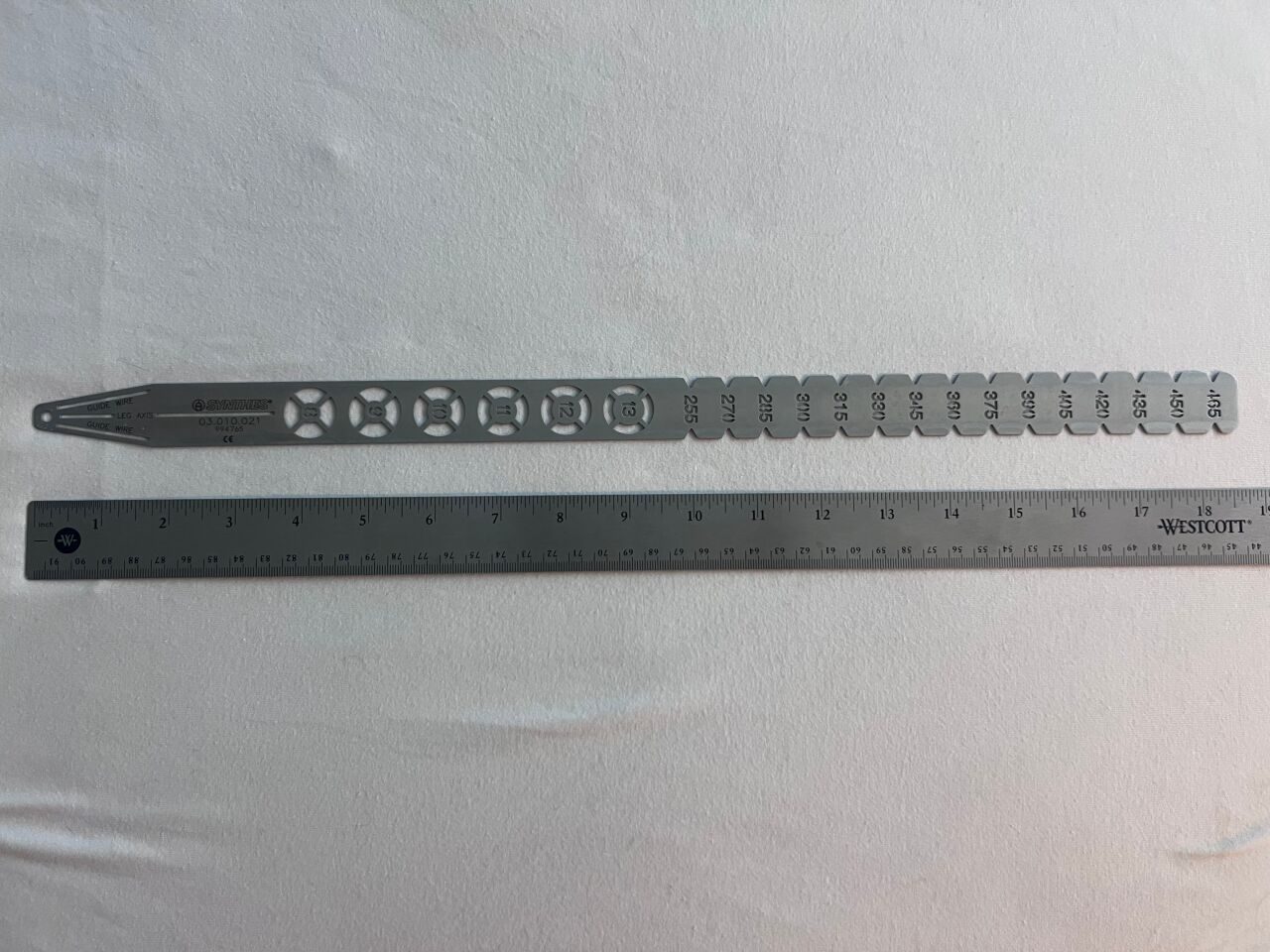 SYNTHES 03.010.021 Radiographic Ruler For Tibial Nails — photo 2