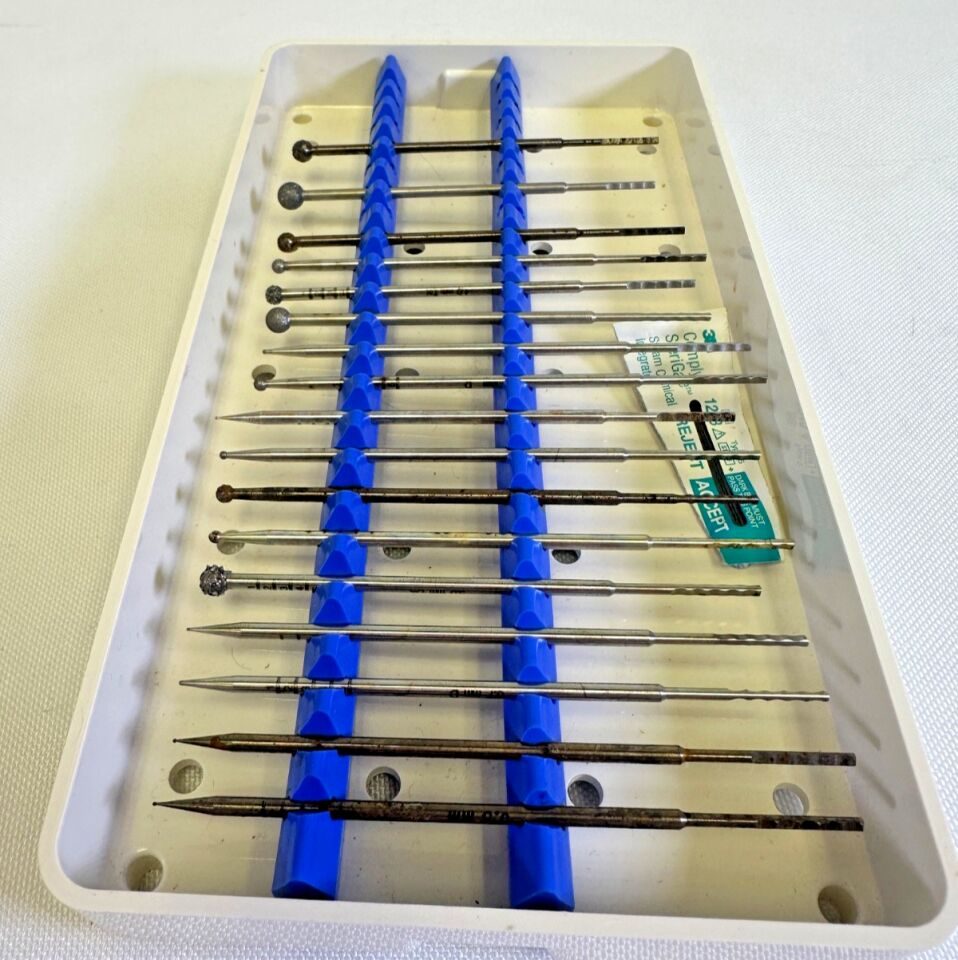 STRYKER W/ Case Set of 17 TPS Ototome Drill Bits and Burrs — photo 5